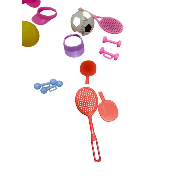 Vintage 1990s Barbie Tennis Sports Work Out Accessories - Picture 7 of 7
